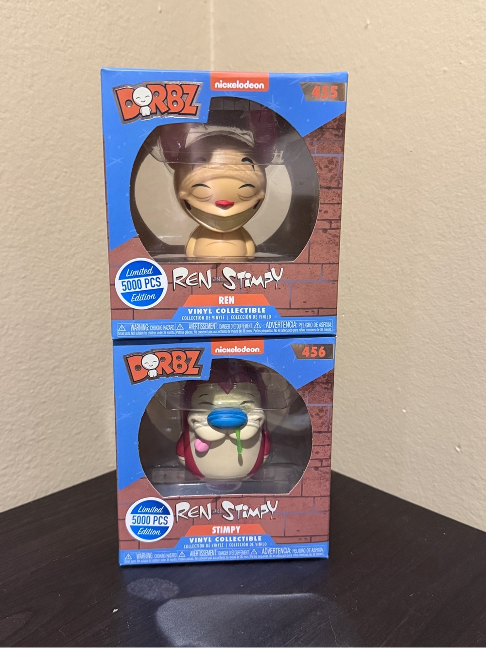 NIB Dorbz Ren & Stimpy Vinyl Collectible Figures - Limited Edition